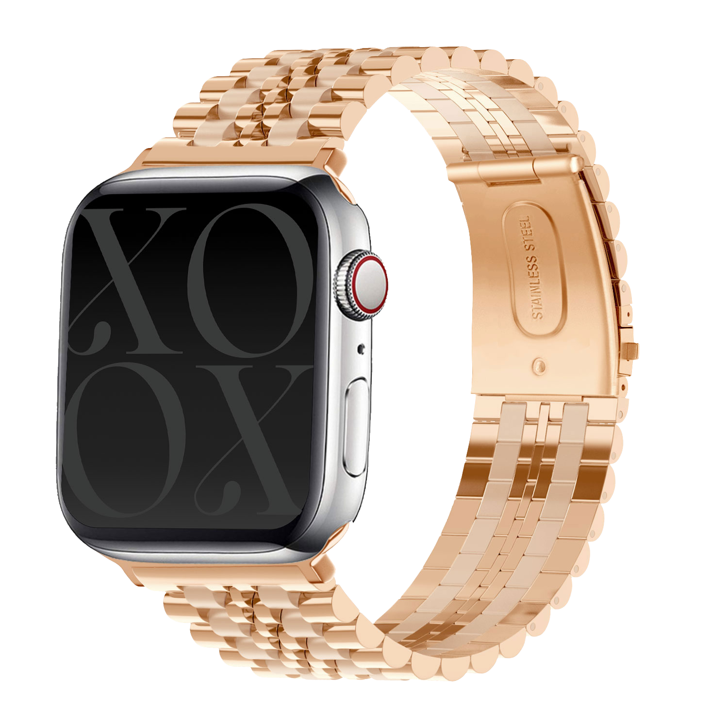 Correa acero xoxo Wildhearts Apple Watch (rosado/dorado)