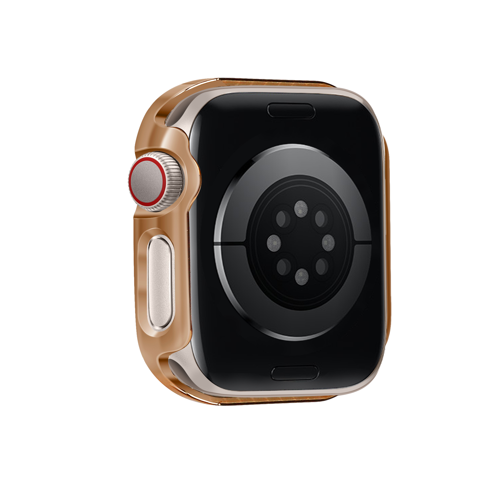 Bandz Funda diamante con vidrio Apple Watch 10 - 42mm (rosa dorado)
