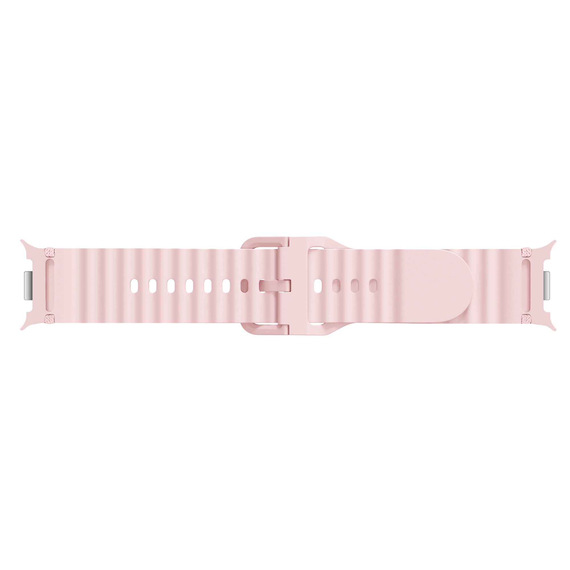 Samsung Galaxy Watch 8 - 40mm Wave Silikonarmband (Rosa)