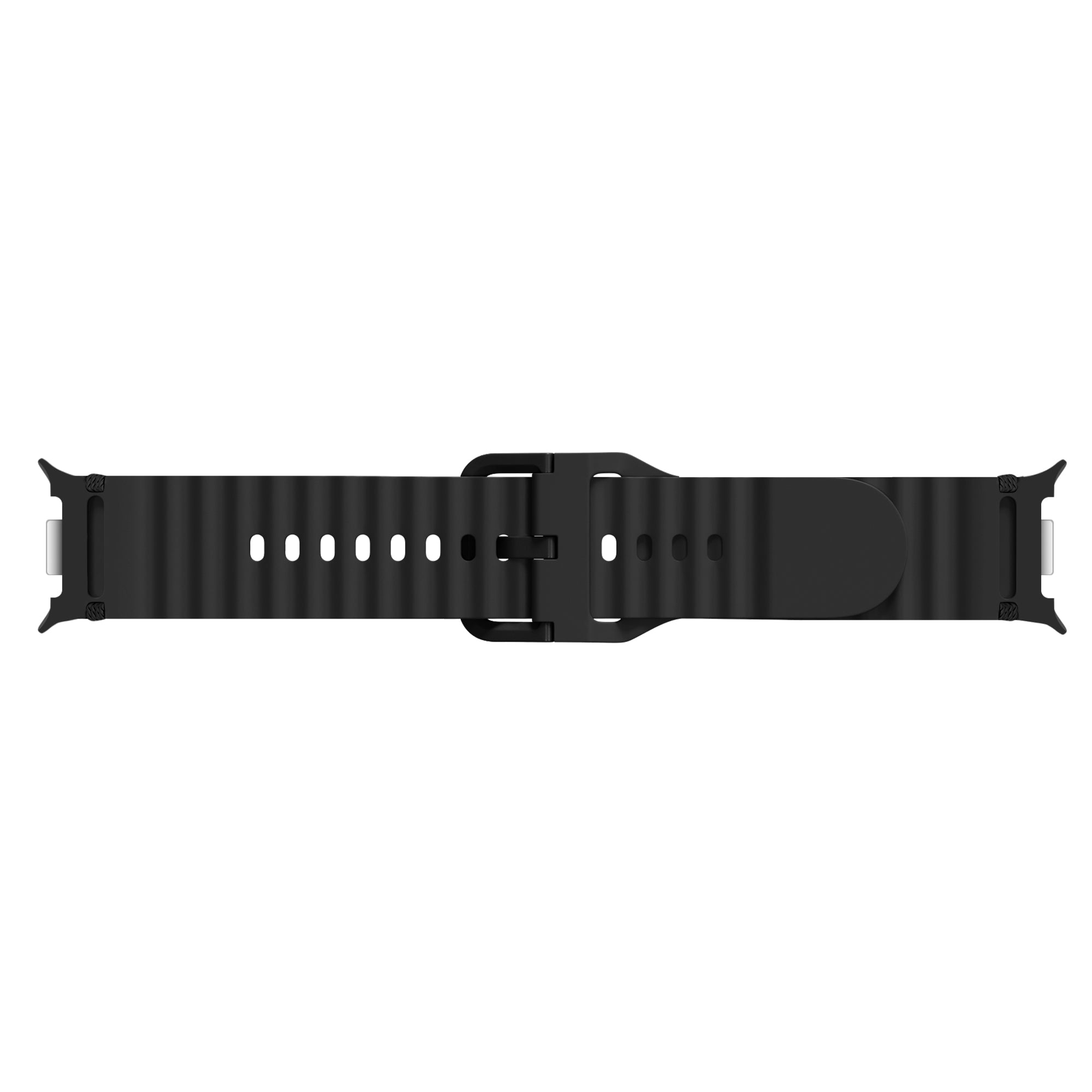 Samsung Galaxy Watch 8 Classic Wave Silikon Armband (Schwarz)