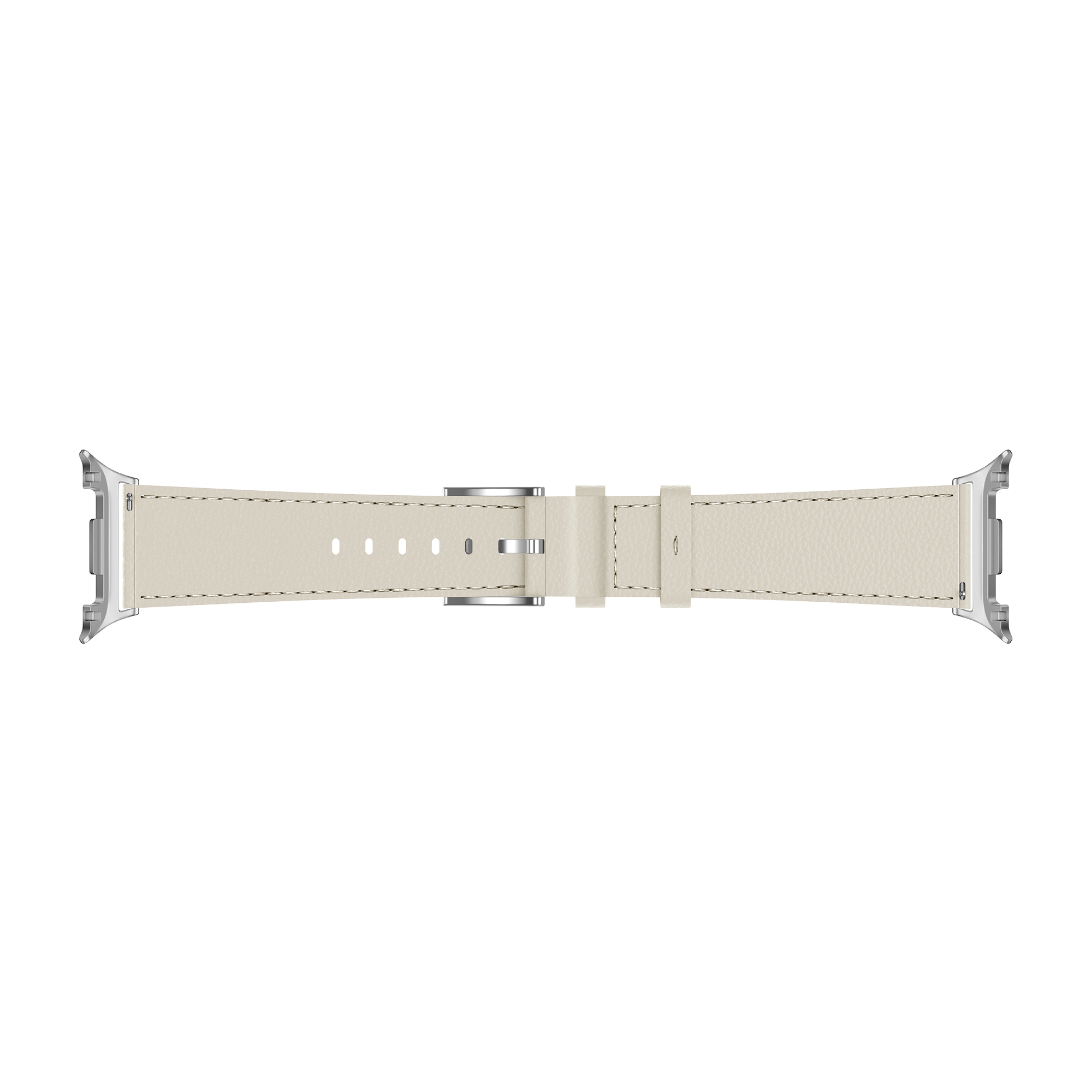 Samsung Galaxy Watch 8 - 40mm Gebürstetes Lederarmband (Beige)