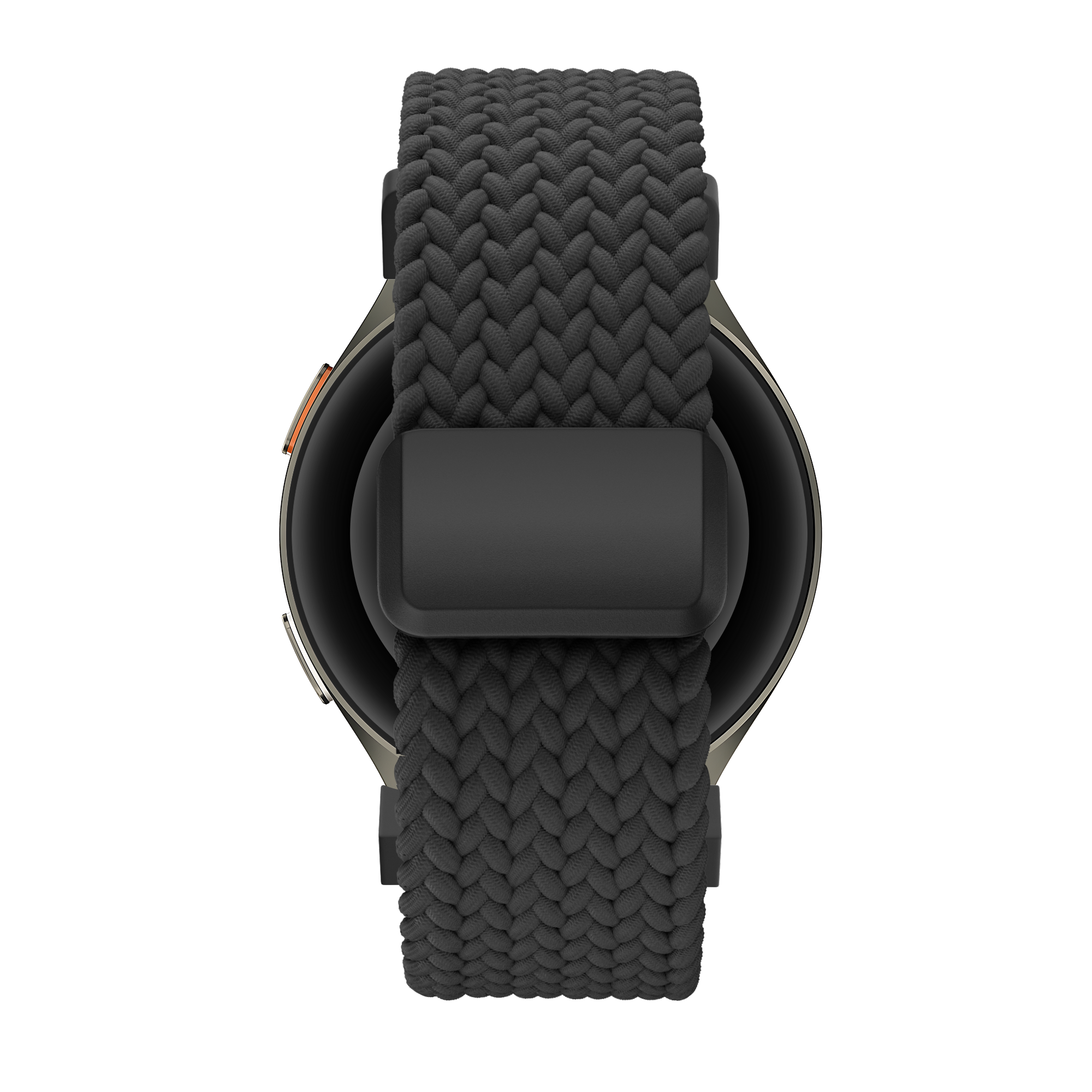 Bandz Samsung Galaxy Watch 4 44mm Braided Strap 'Easy Fit' (Black)