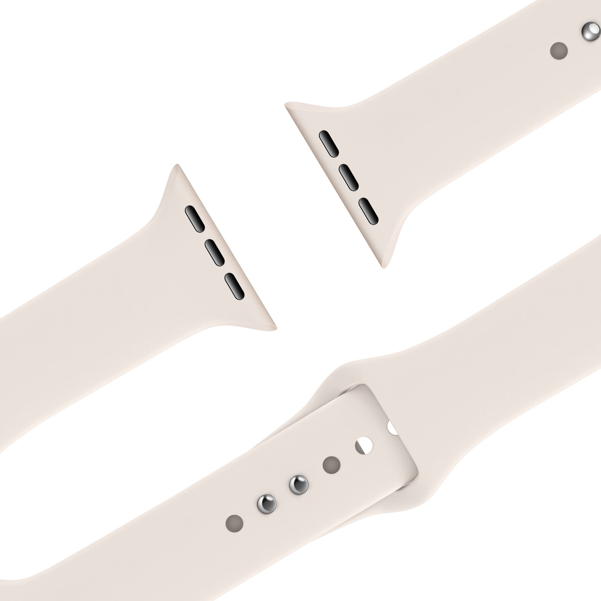 Bandz Correa silicona doble broche Apple Watch (blanco estrella)