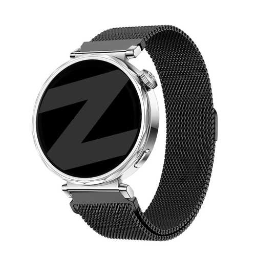 Bandz Huawei Watch GT 5 - 41mm Milanese Armband 'Easy fit' (Schwarz)