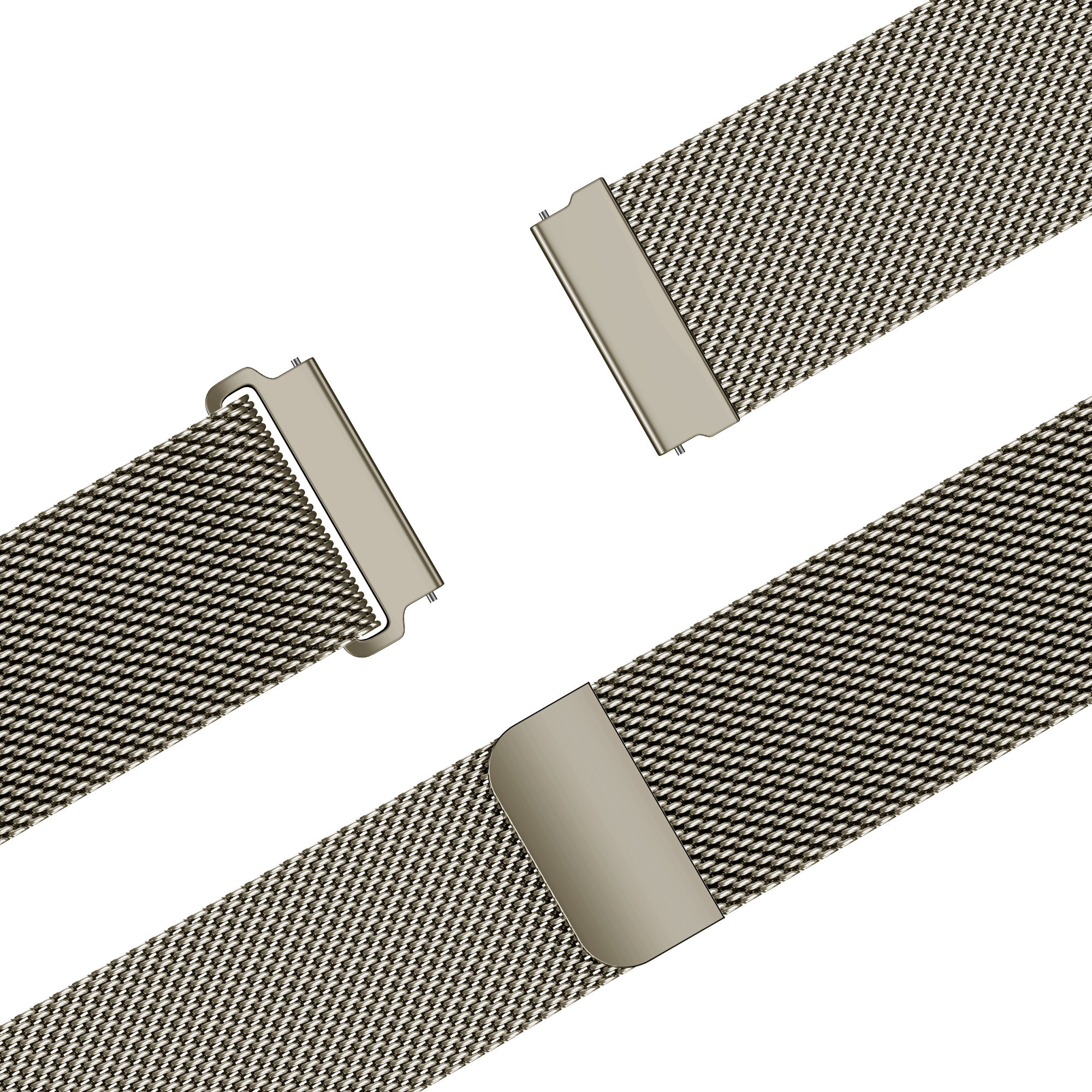Bandz Coros Apex 46mm 'One Push' Milanese Strap (Titanium)