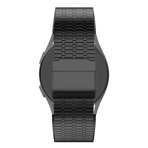 Bandz Bracelet acier réglable Huawei Watch 5 - 46mm (noir)