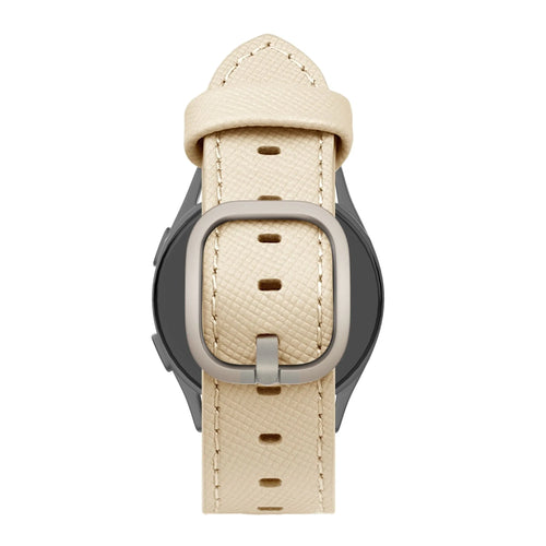 Bandz Pebble Round 2 - 20mm Lederarmband 'Deluxe' (Khaki)