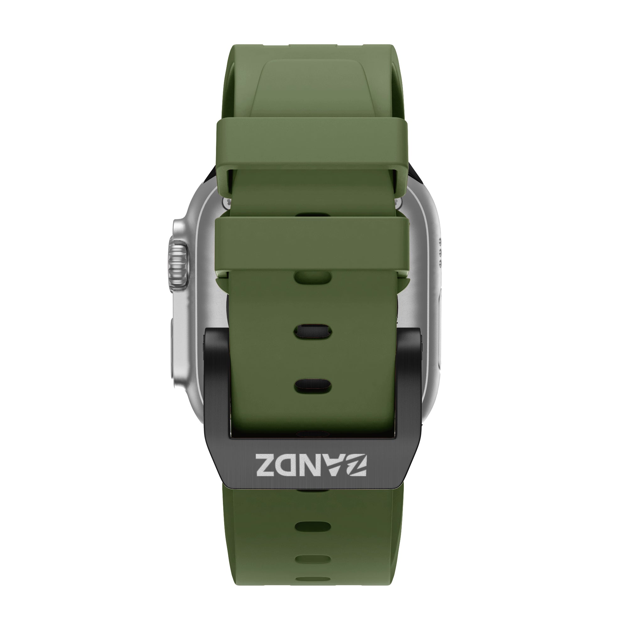 Bandz Correa silicona 'Luxe Liquid' Apple Watch (verde/negro)
