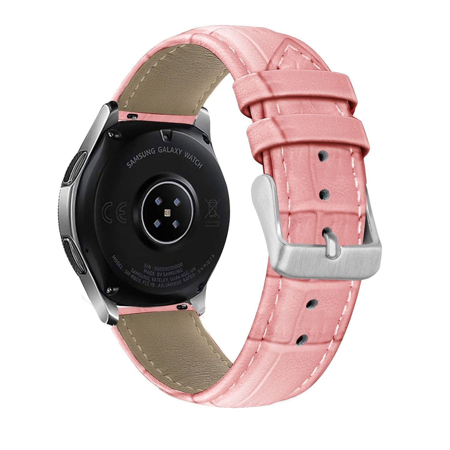 Correa cuero cocodrilo Amazfit Active 2 (arena rosa)
