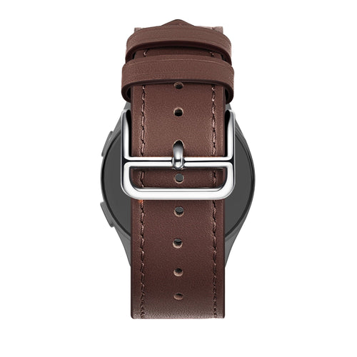 Bandz Pebble Round 2 - 20mm Leather Strap 'Deluxe' (Brown)