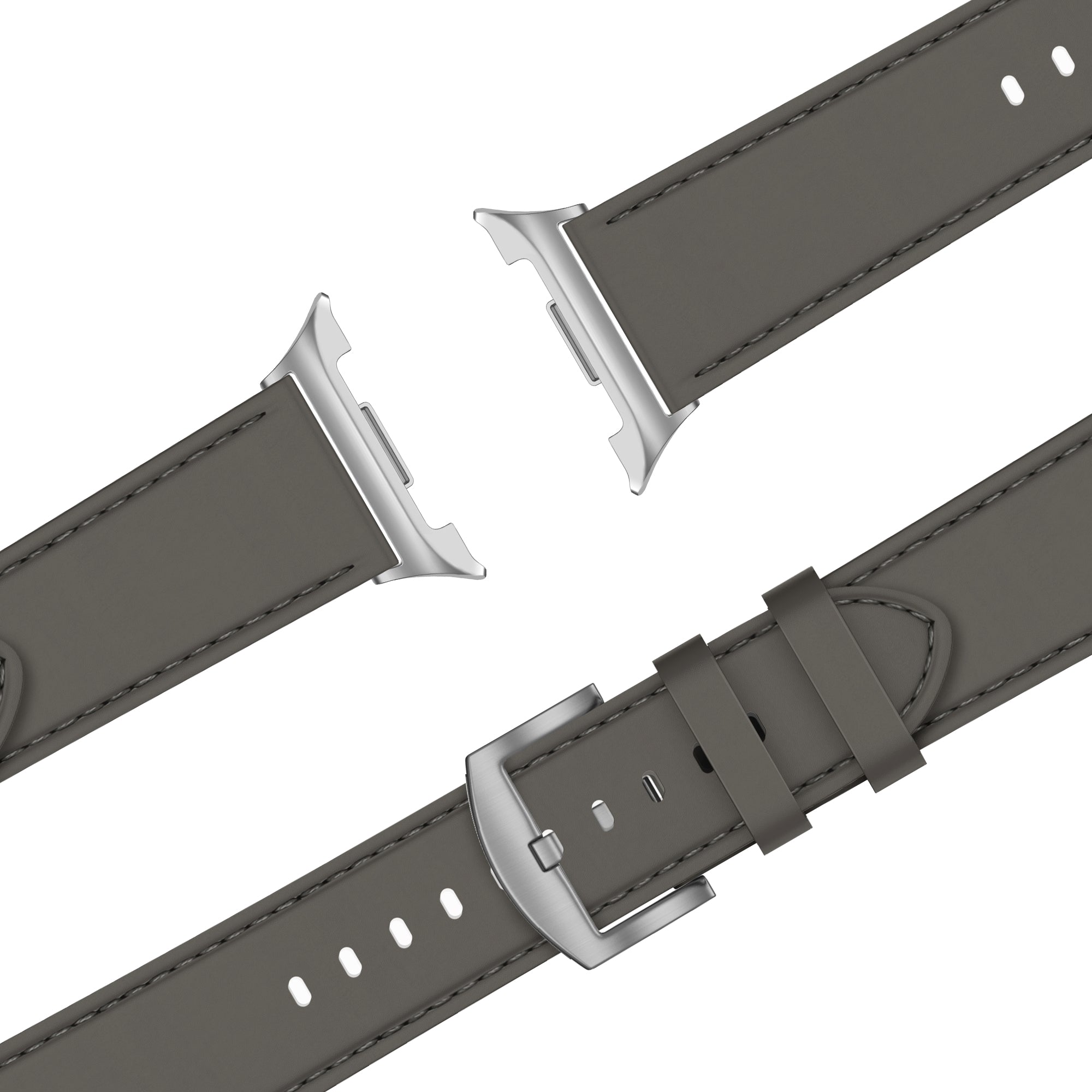 Bandz Correa cuero 'Classic' Samsung Galaxy Watch 8 - 40mm (gris oscuro)