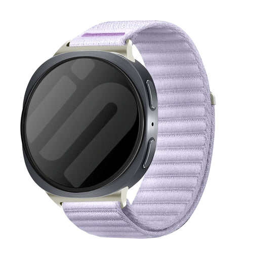 Bracelet nylon Wave Samsung Galaxy Watch 8 - 44mm (violet clair)