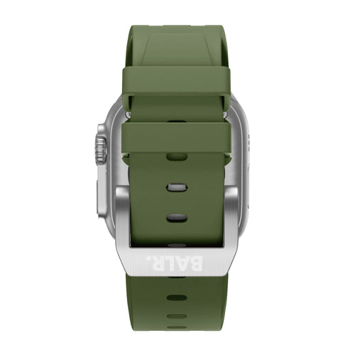 BALR. Correa de silicona Apple Watch Ultra Liquid (verde/plata)
