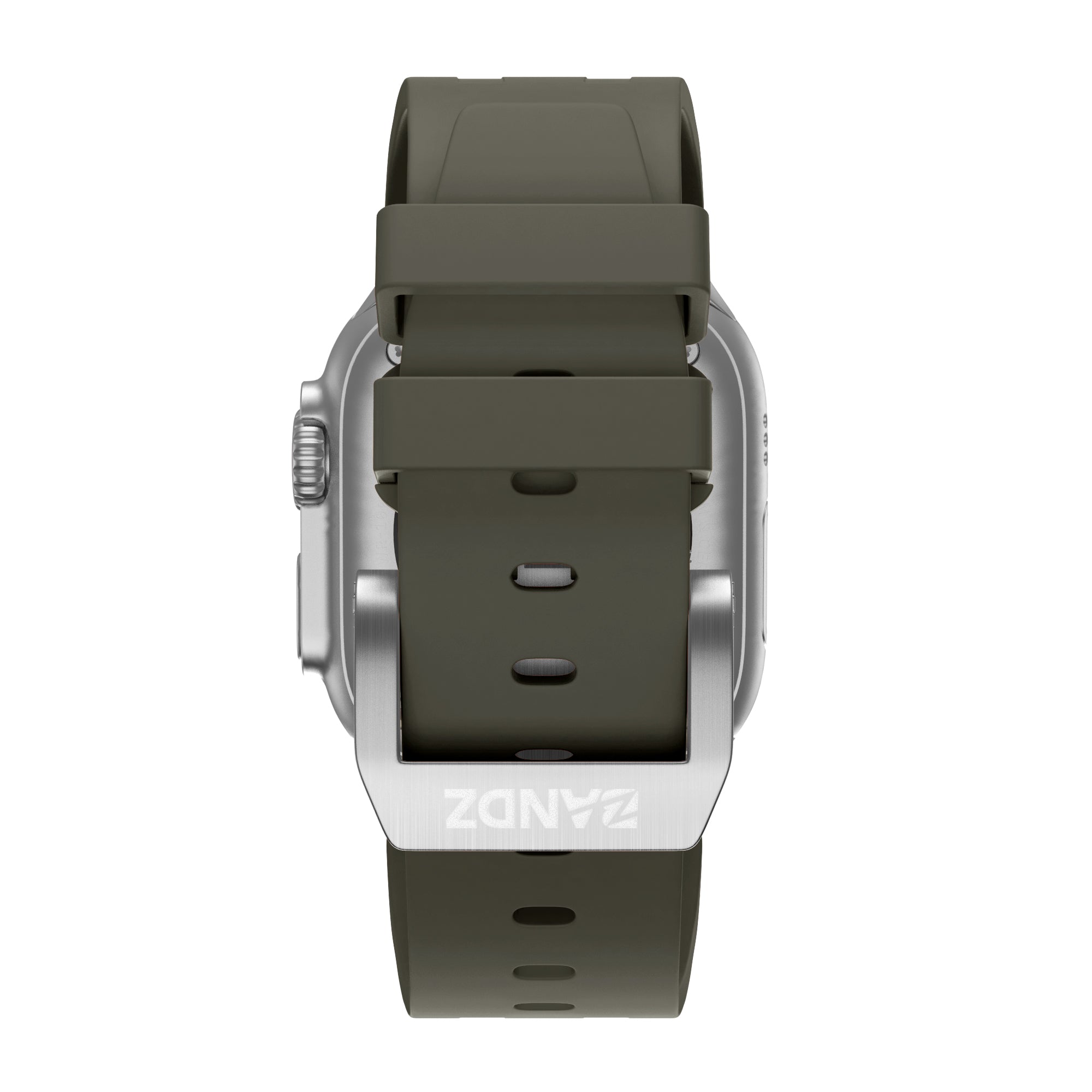 Bandz Correa silicona 'Luxe Liquid' Apple Watch (cafe/plateado)