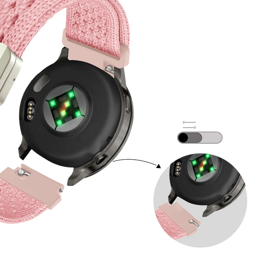 Bandz Garmin Approach J1 vintage nylon band (roze)
