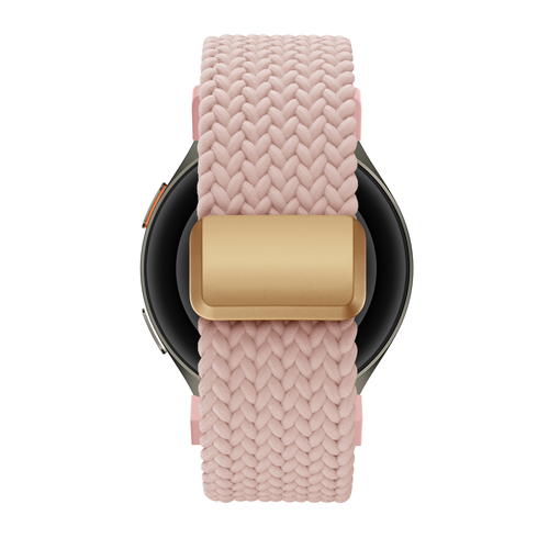 Bandz Samsung Galaxy Watch 4 44mm gevlochten band 'Easy fit' (roze)