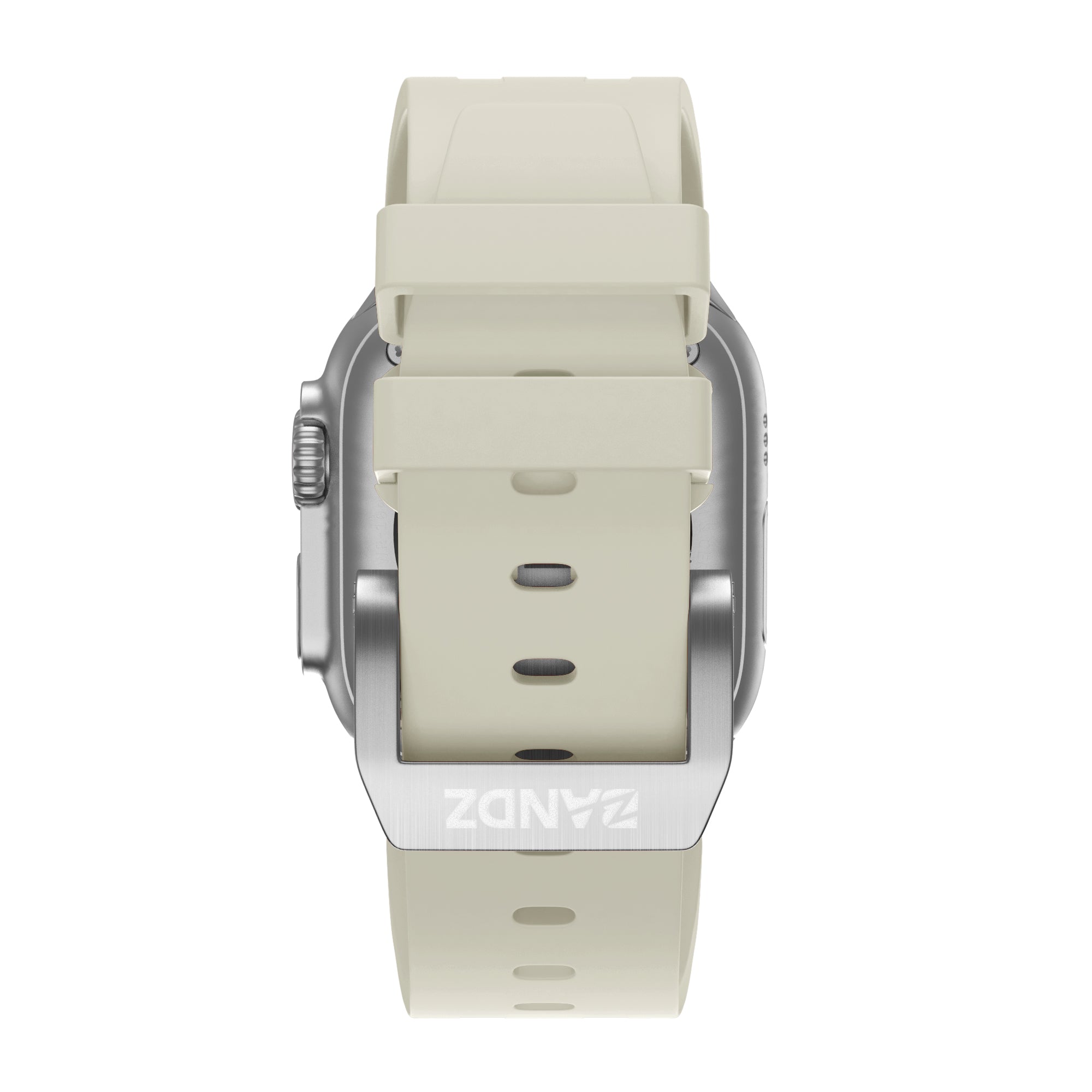 Bandz Correa silicona 'Luxe Liquid' Apple Watch (beige/plateado)