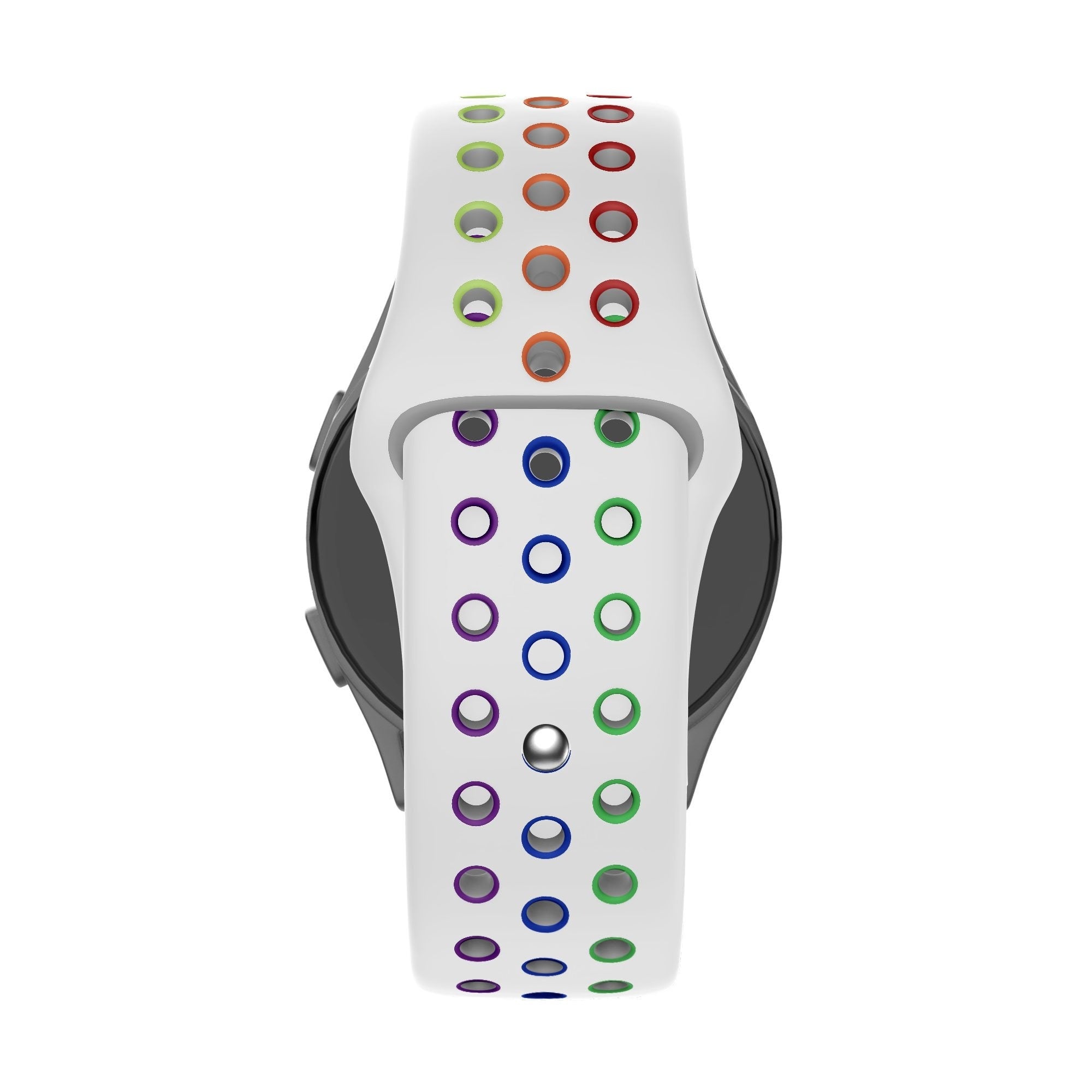 Bandz Coros Apex 42mm Sport Strap 'Deluxe' (White/Rainbow)