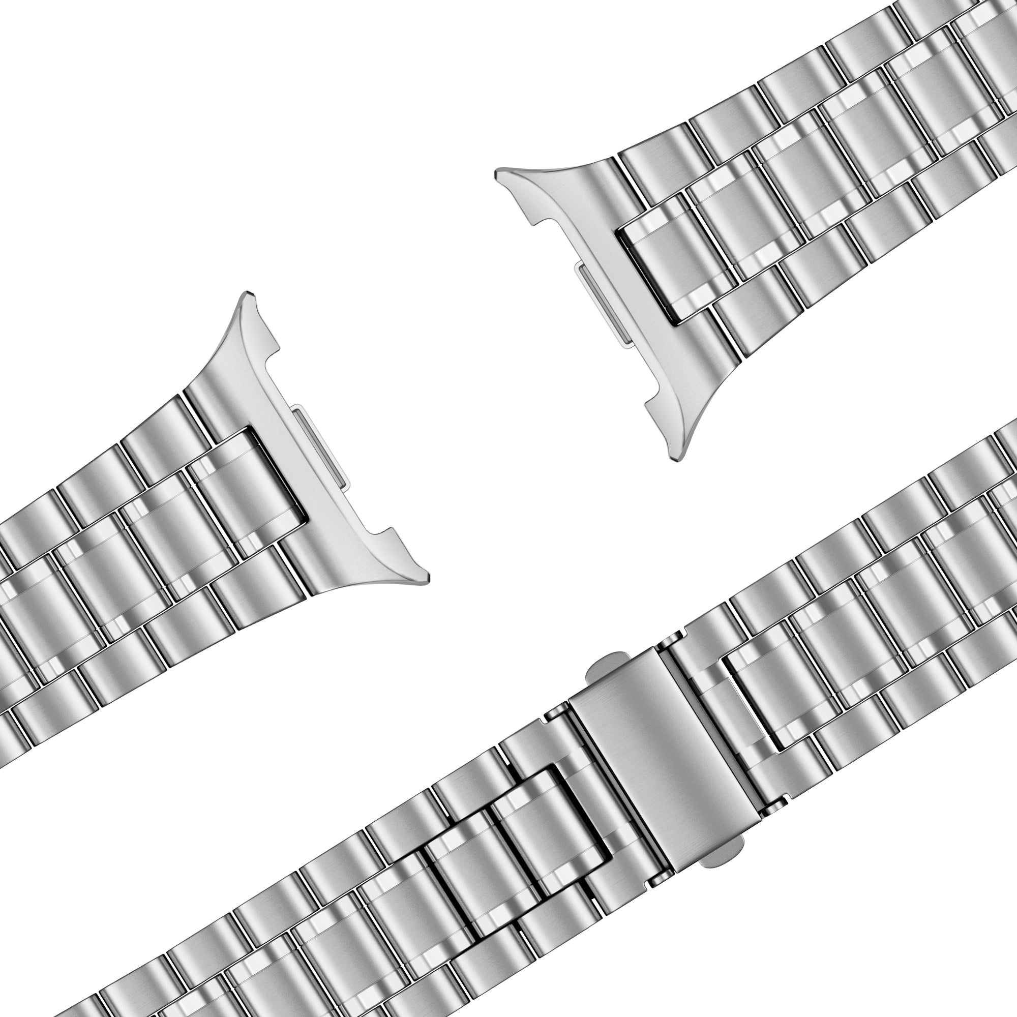 Bandz Samsung Galaxy Watch 8 - 40mm Stahl Armband 'Deluxe' (Silber)