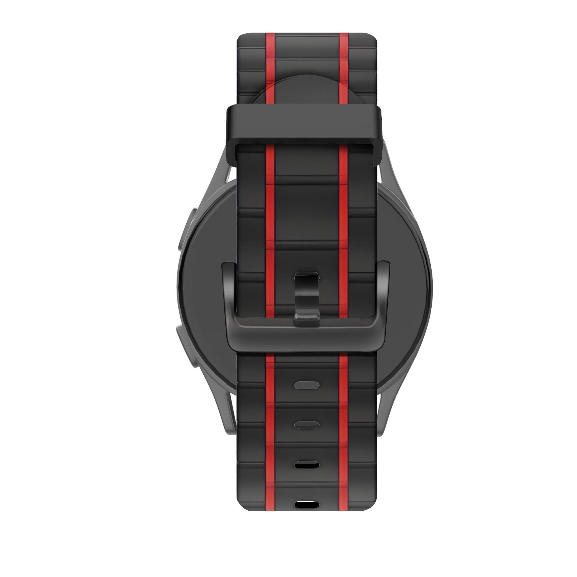 Bandz OnePlus Watch Lite Sport Strap Striped (Black/Red)