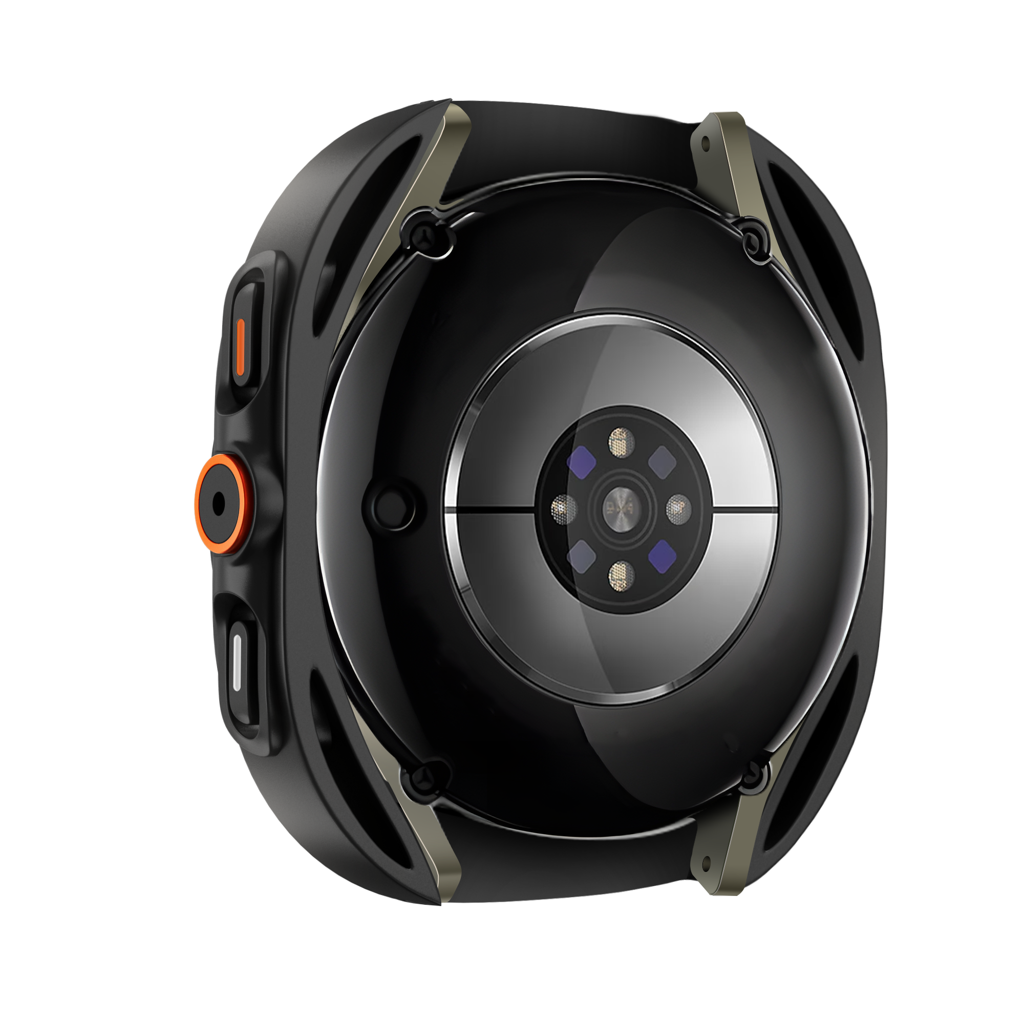 Bandz Funda de PC cuadrada con vidrio Samsung Galaxy Watch 7 - 44 mm (negro)
