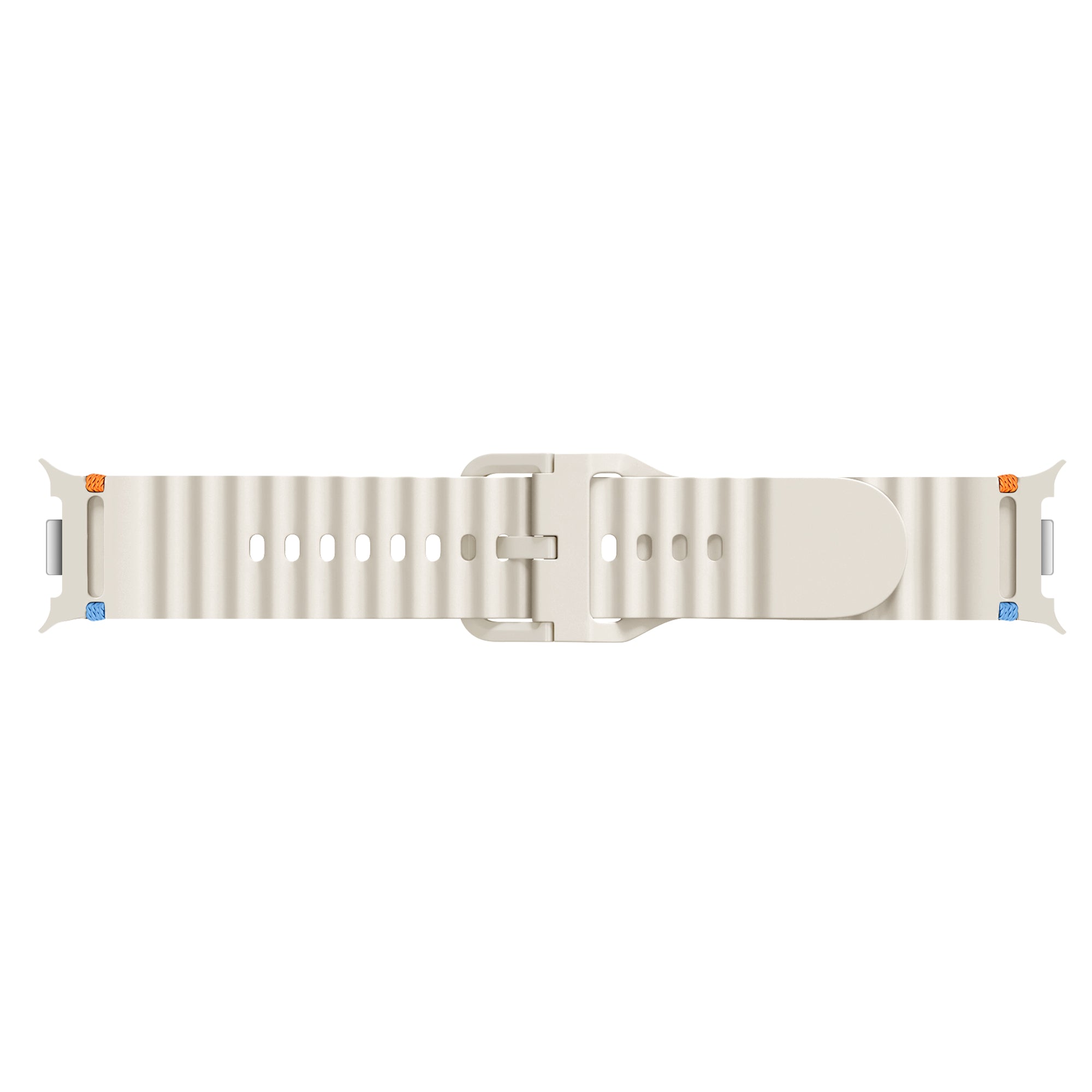 Samsung Galaxy Watch 8 - 40mm Wave Silicone Strap (Starlight)