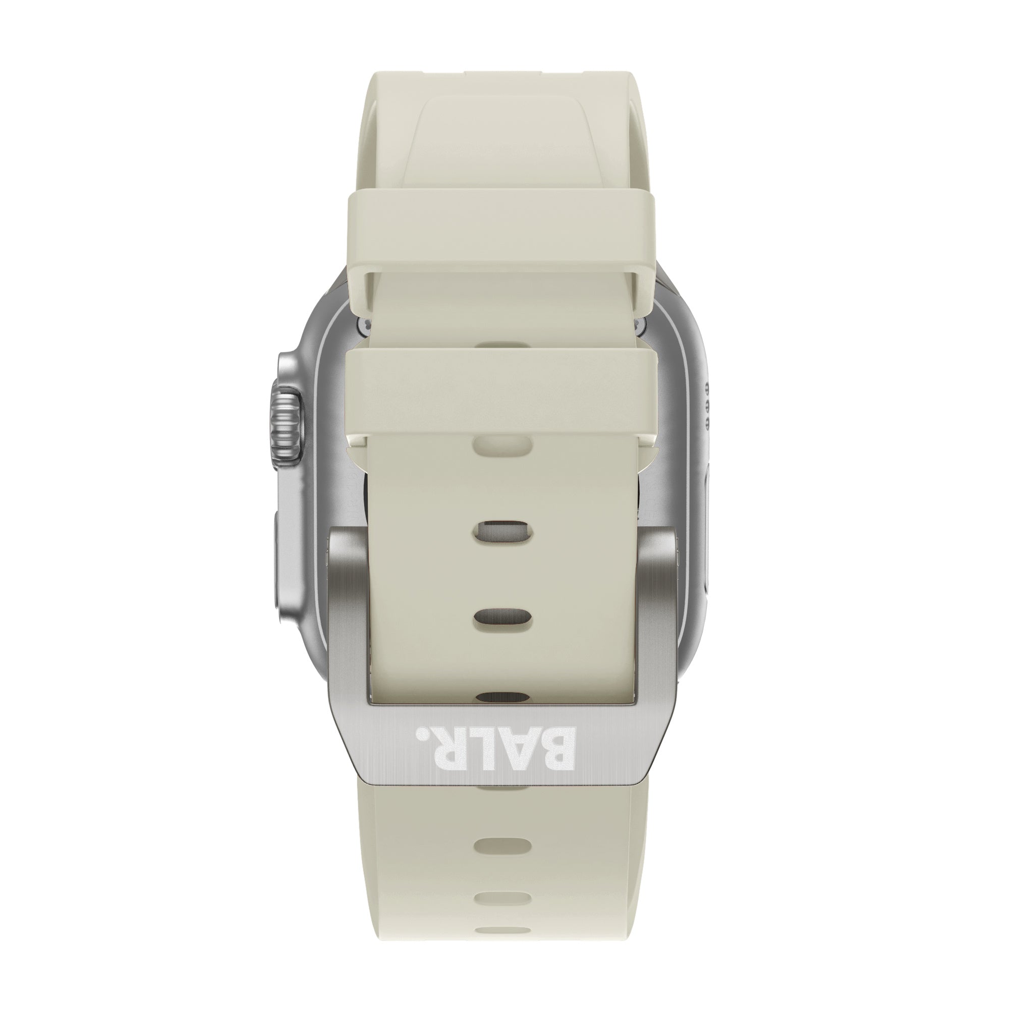 Balr. Apple Watch Ultra flüssiges Silikonarmband (Beige/Titan)