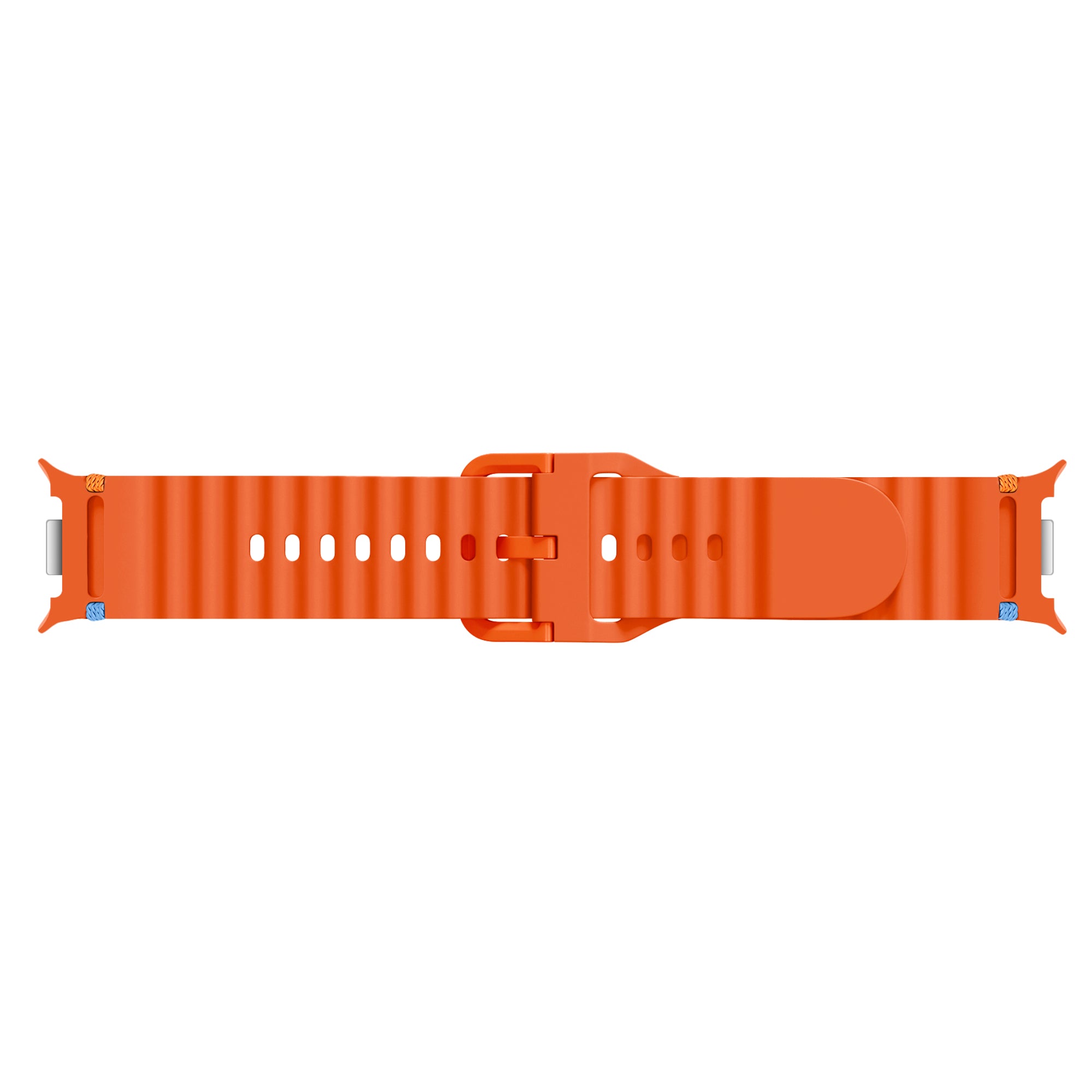 Samsung Galaxy Watch 8 - 44mm Wave Silicone Strap (Orange)