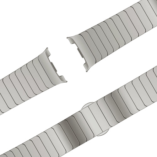 Bandz Samsung Galaxy Watch 8 - 44mm Steel Strap 'One Bead' (Titanium)