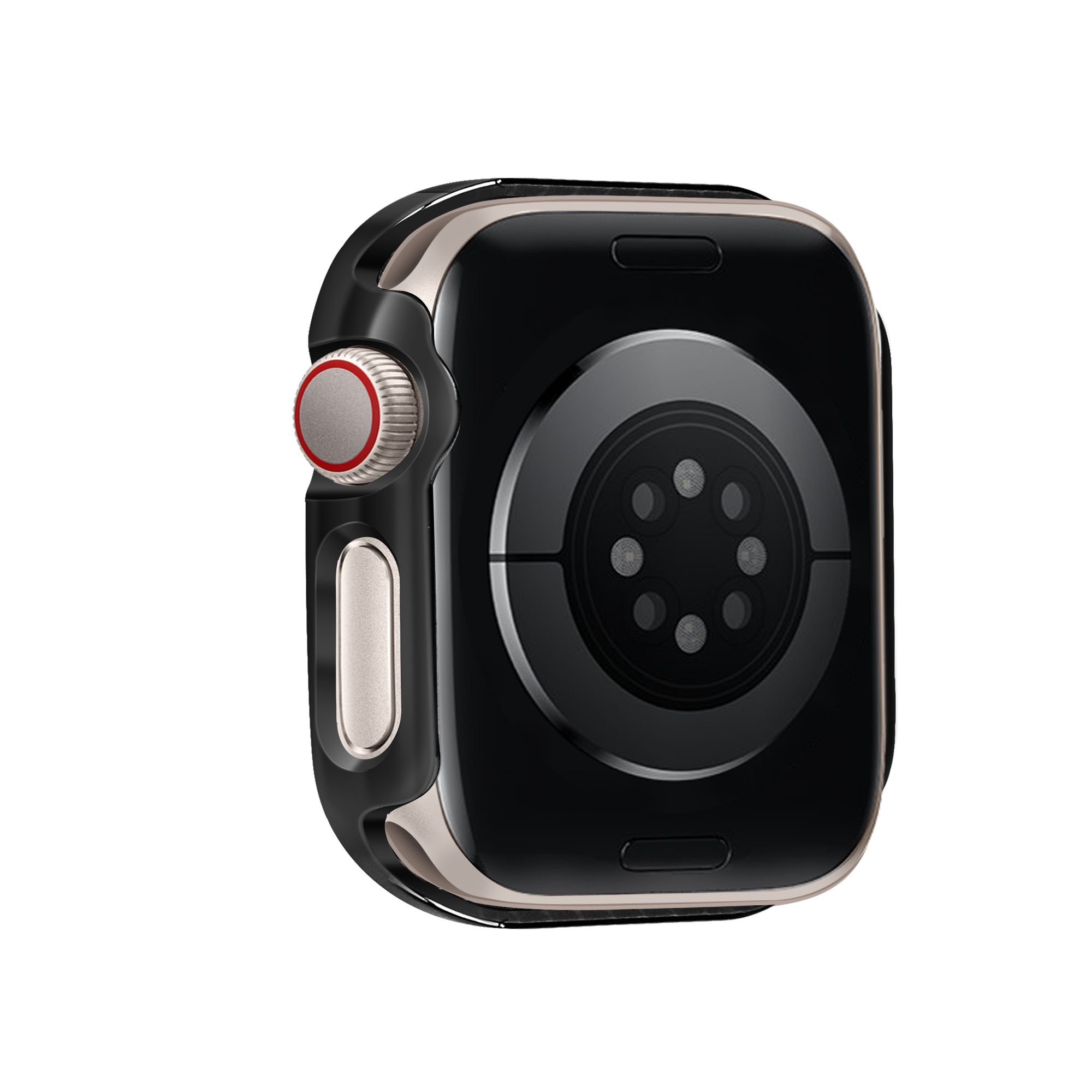 Bandz Funda diamante con vidrio Apple Watch 10 - 42mm (negro)