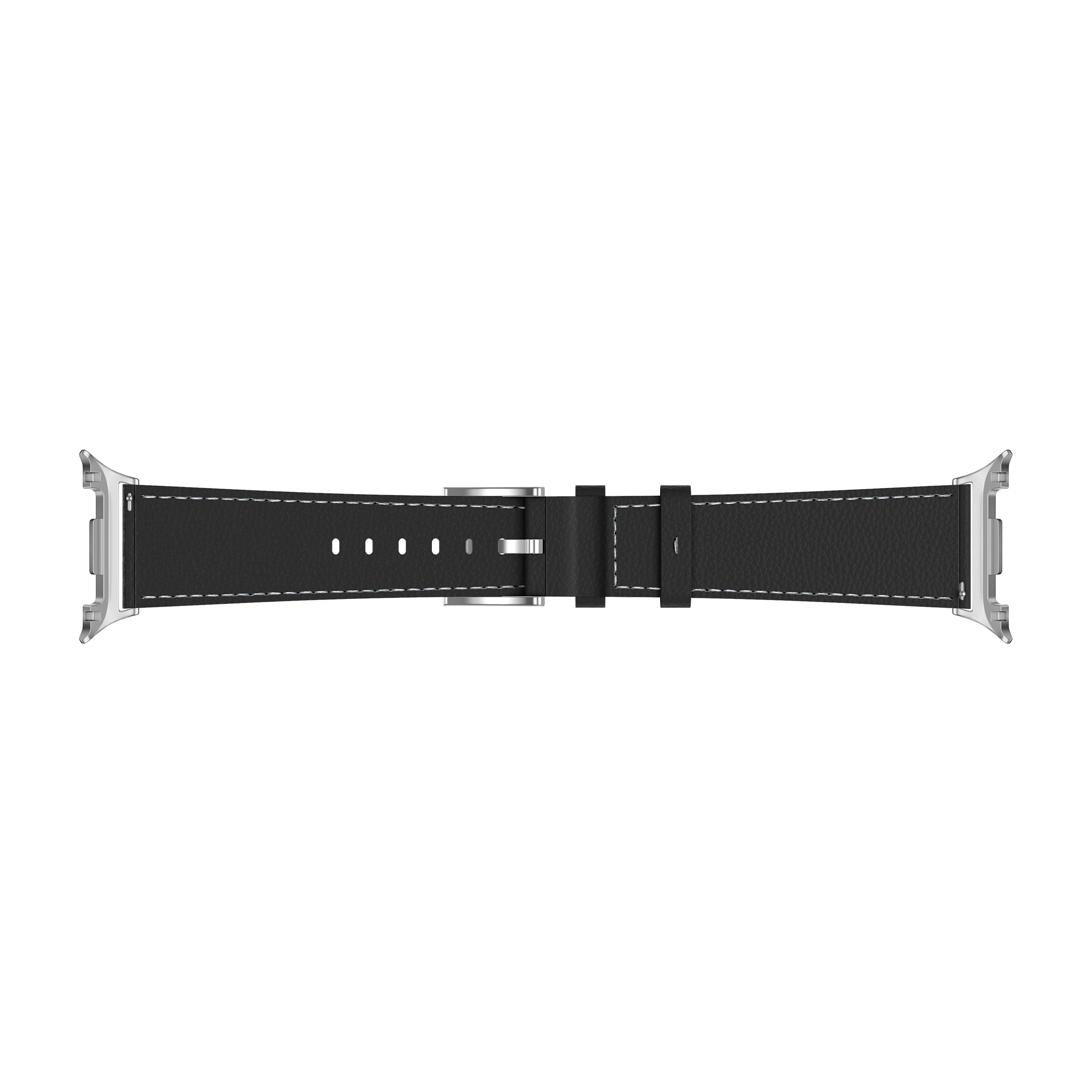 Samsung Galaxy Watch 8 Classic Gebürstetes Lederarmband (Schwarz)