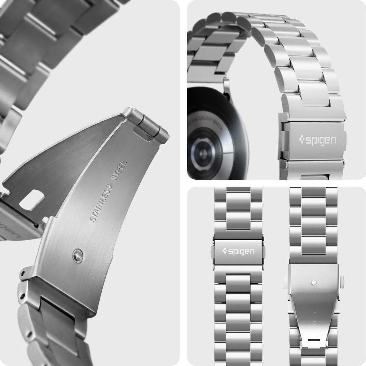 Spigen Galaxy Watch 6 Classic 43mm Stahlarmband (Silber)