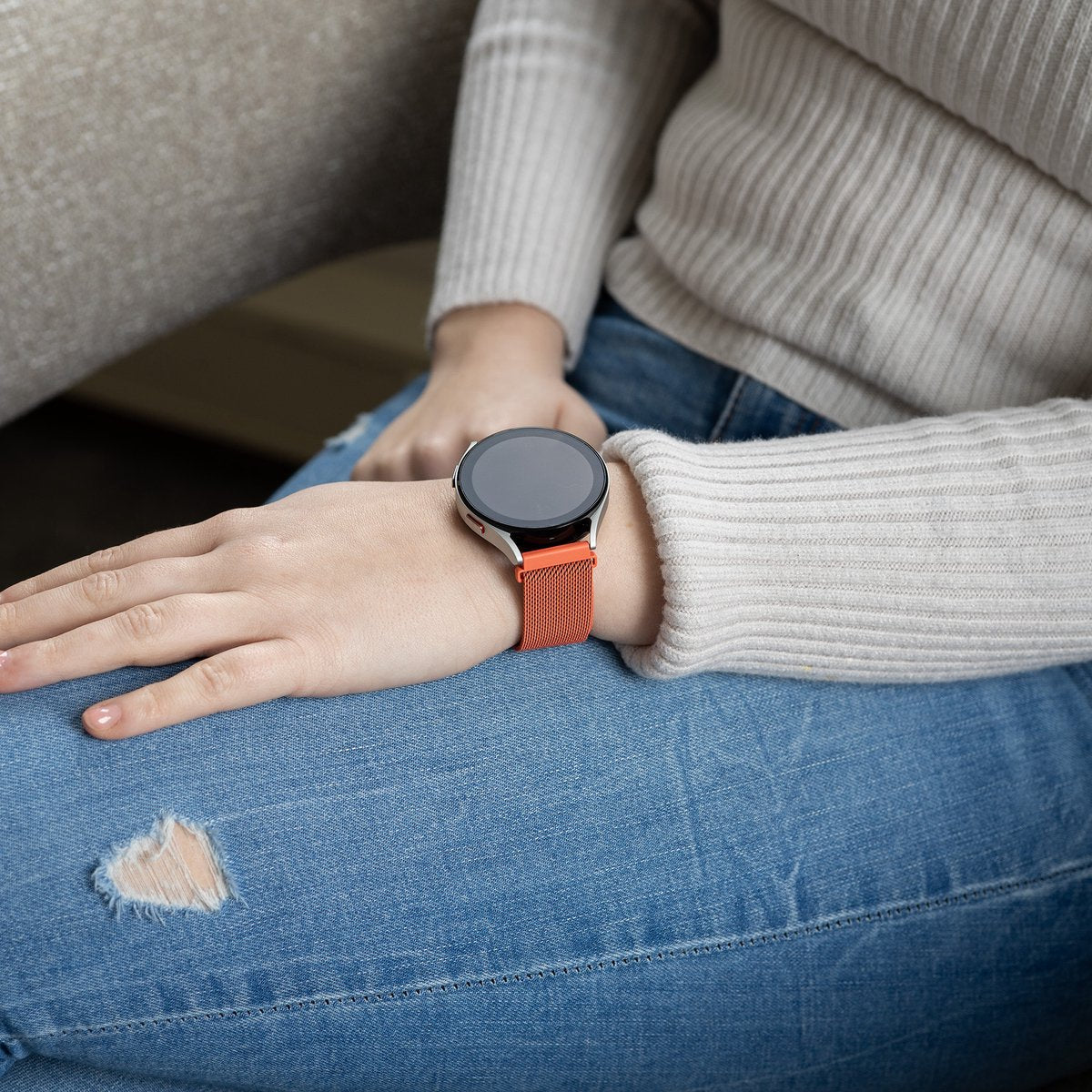 Samsung Galaxy Watch 6 - 40mm Milanese-Armband (Orange)