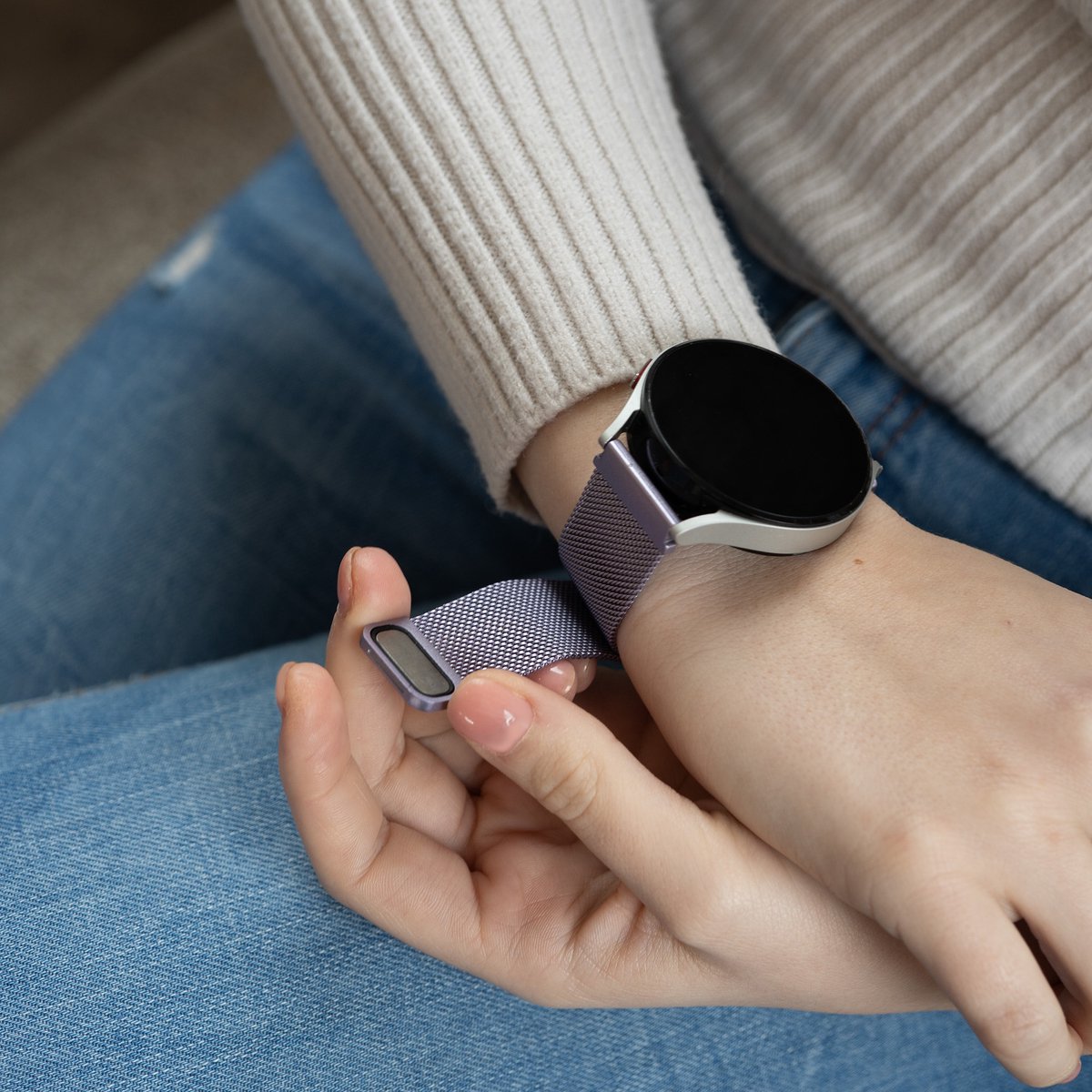 Samsung Galaxy Watch 5 - 44mm Milanese-Armband (Helllila)