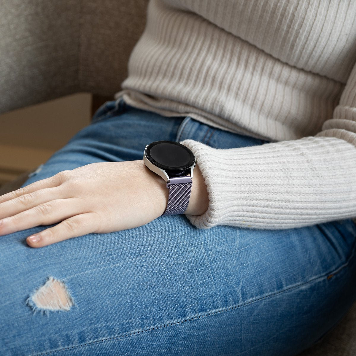 Samsung Galaxy Watch 5 - 44mm Milanese-Armband (Helllila)