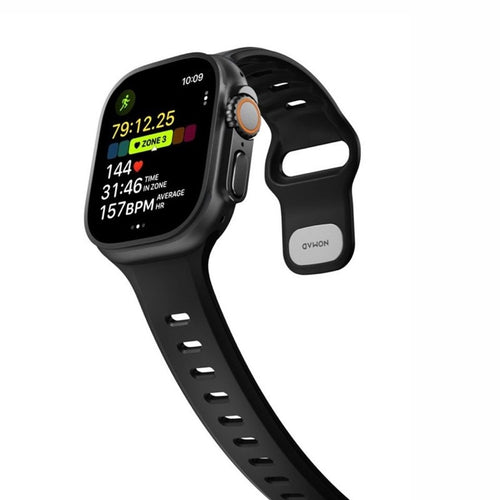 Nomad Apple Watch siliconen Tempo bandje (zwart)