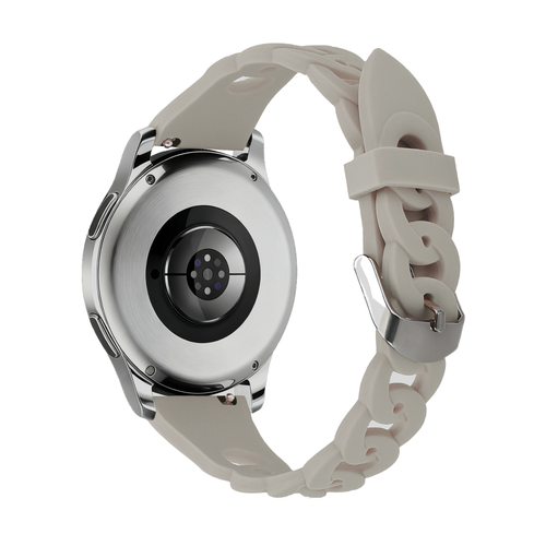 Bandz Samsung Galaxy Watch 5 - 40mm Silikonarmband 'Chains' (Hell Grau)