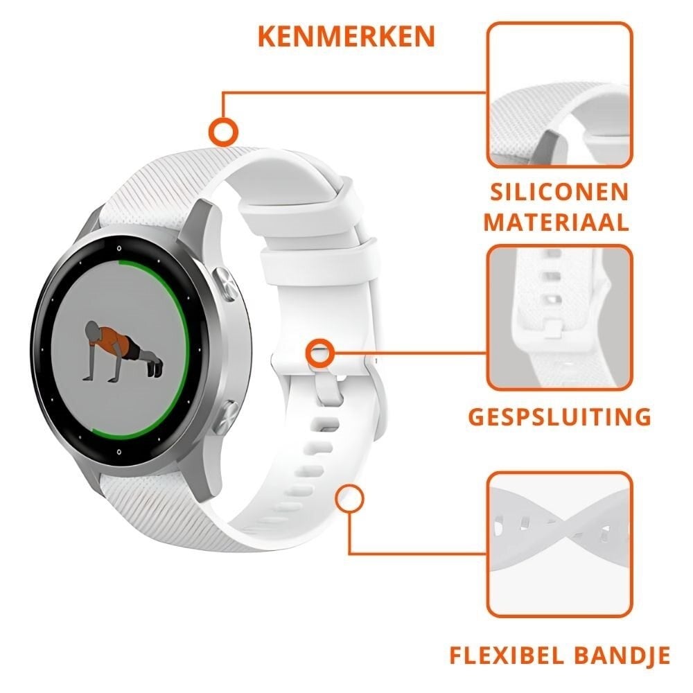 Correa silicona Huawei Watch GT 5 Pro 42mm (blanco)