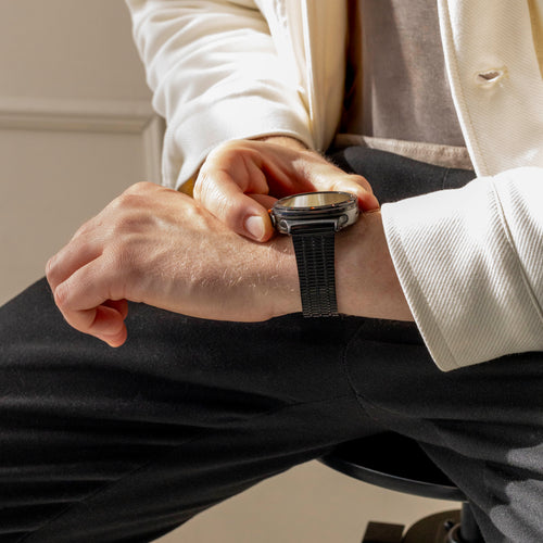 Samsung Galaxy Watch Ultra roestvrij stalen band (zwart)