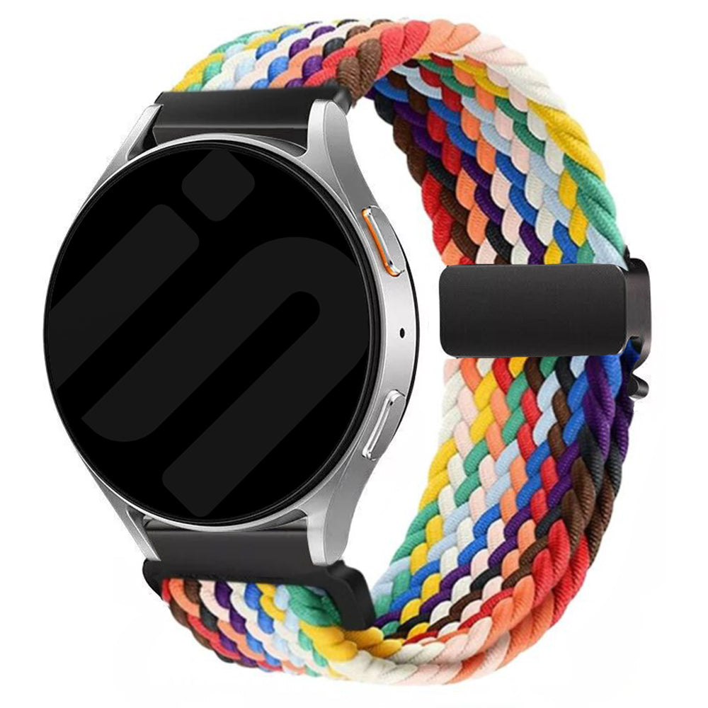 Garmin Vivoactive 4s gevlochten band met P-buckle (regenboog)