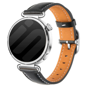 18mm square leather band black
