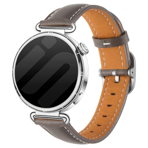 18mm square leather band taupe