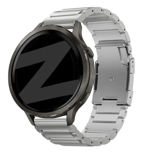 vivoactive 4s titanium link band silver