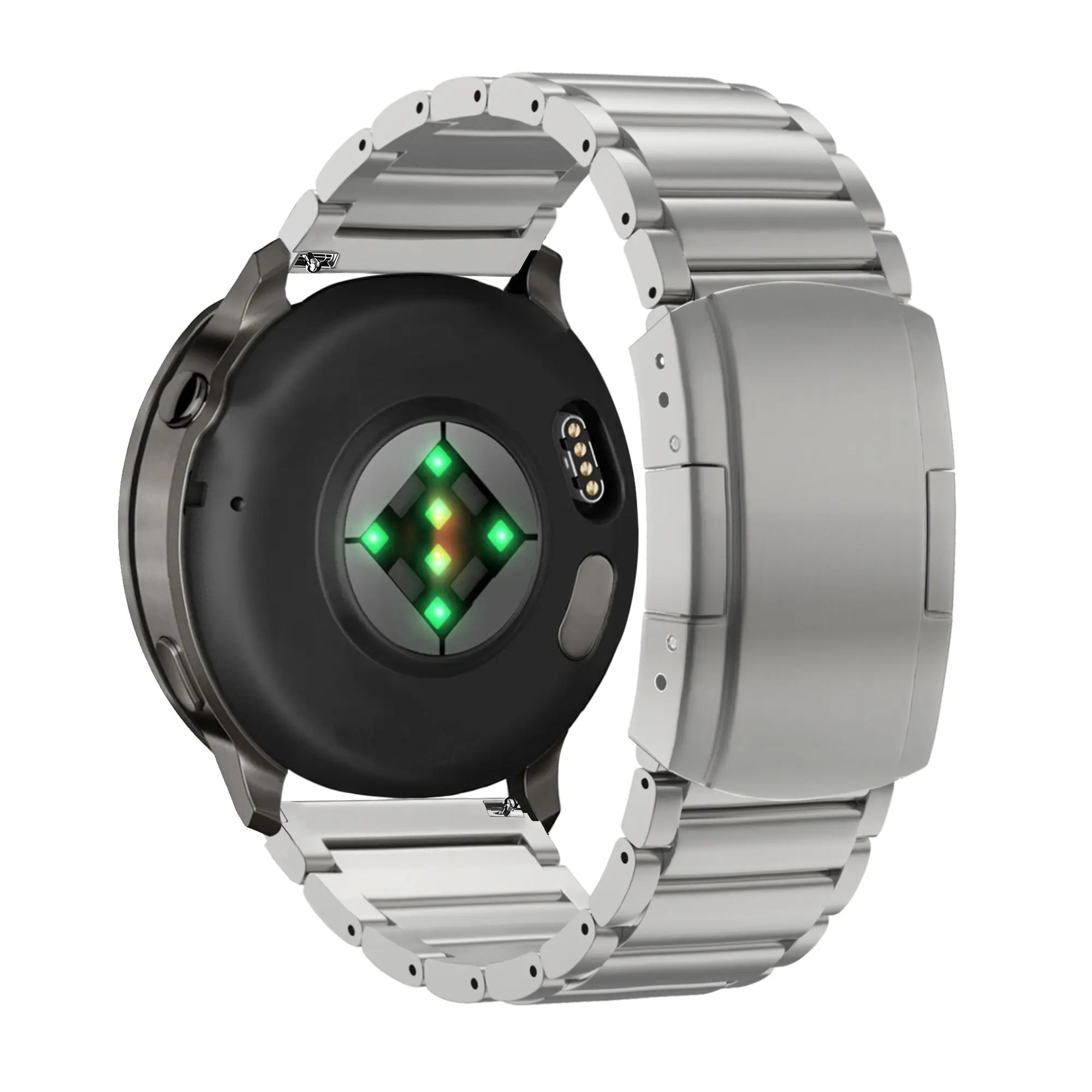 Bandz Garmin Vivoactive 4s titanium schakel band (zilver)