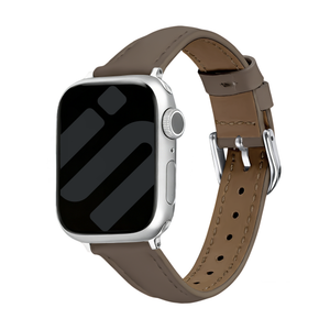 Apple Watch Slimfit Lederarmband (Dunkel Braun)