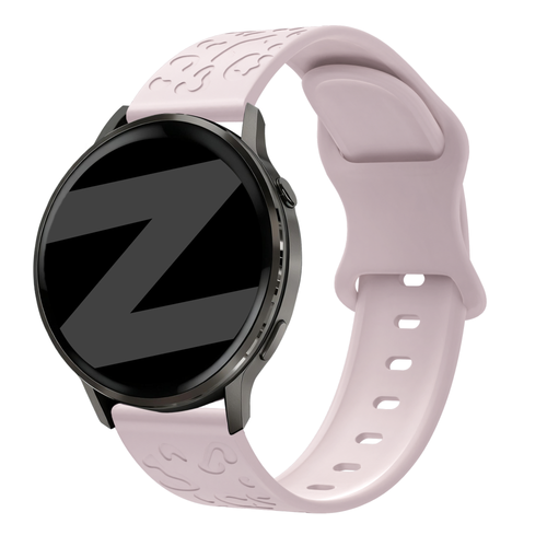 Bandz Garmin Vivomove 3s siliconen band 'Leopard' (roze)