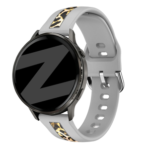 Bandz Amazfit Bip 3 Dual Leopard Strap (Light Grey)