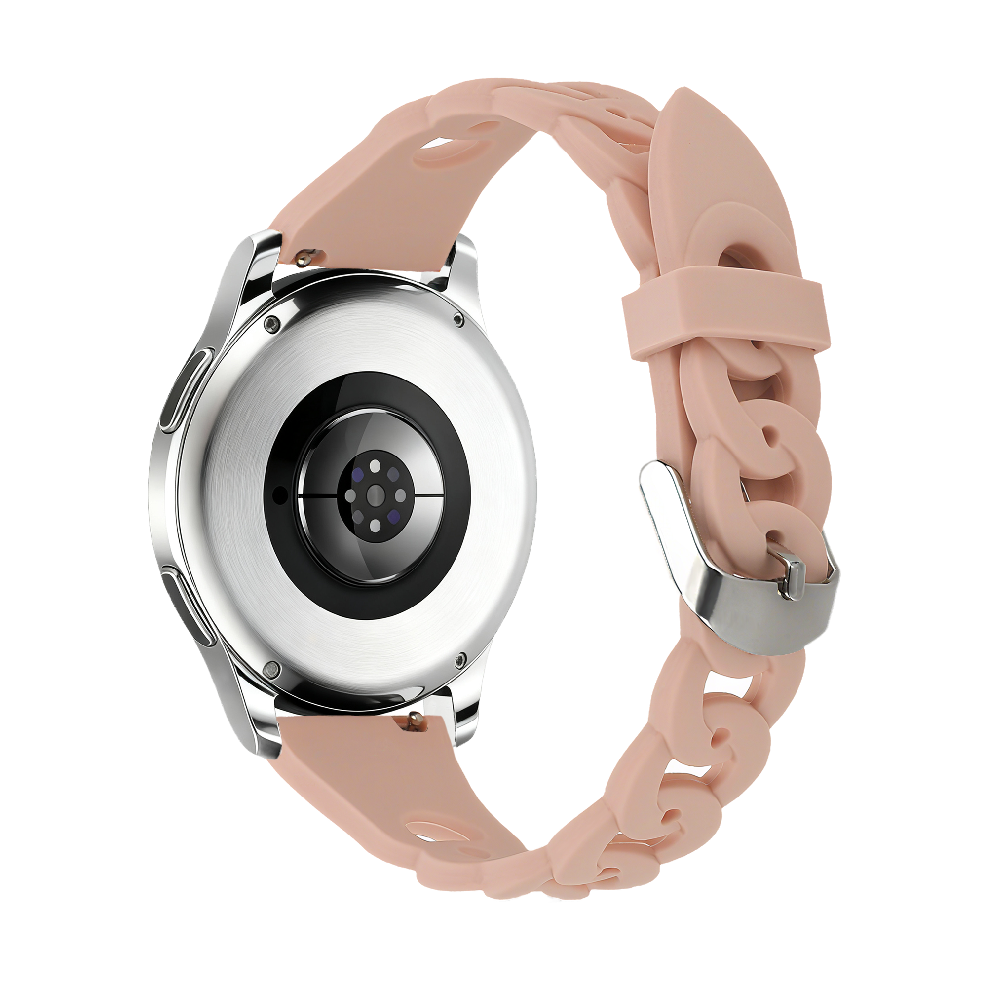 Bandz Amazfit Active 2 Silikonarmband 'Chains' (Rosa)