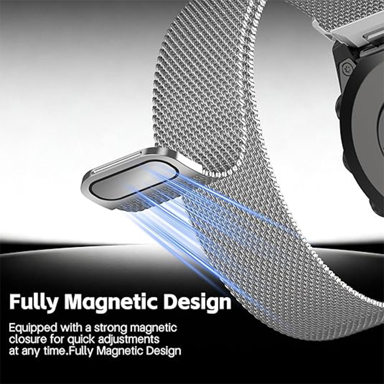 Garmin Tactix 8 - 47mm Premium Milanese Strap (Silver)