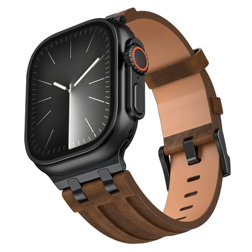 Apple Watch Ultra Solid Leather Strap (Bronze brown)